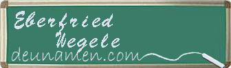 Eberfried Wegele Visitenkarte